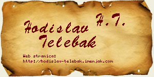 Hodislav Telebak vizit kartica